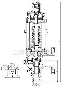 A62Y-P54100V蝶形彈簧式安全閥
結(jié)構(gòu)圖