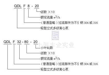 QDL、QDLF多級(jí)泵 型號(hào)含義