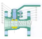 1 PC Cast Steel Floating Ball Valve