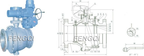 Two Piece Trunnion Ball Valve  