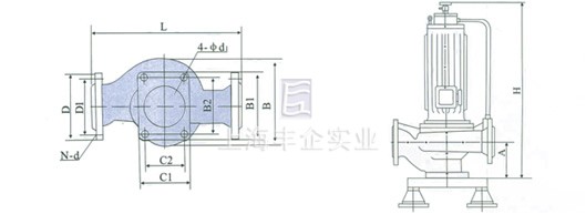 PBG屏蔽泵 外形及安裝尺寸表 I