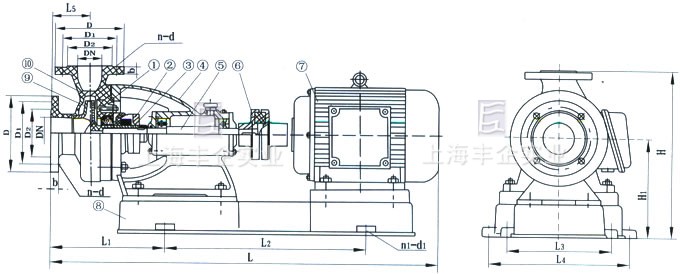 FS型玻璃鋼離心泵 結(jié)構(gòu)圖