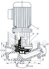 1、軸； 2、軸套； 3、機械密封； 4、泵蓋； 5、葉輪； 6、泵體； 7、電機； 8連接架； 9、密封壓蓋。