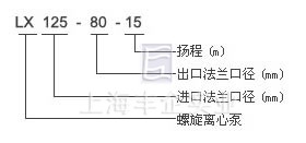 LX螺旋離心泵 型號意義