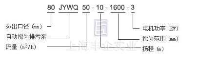 JYWQ、JPWQ系列自動攪勻排污泵型號說明