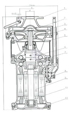 QYF潛水電泵 結(jié)構(gòu)簡圖