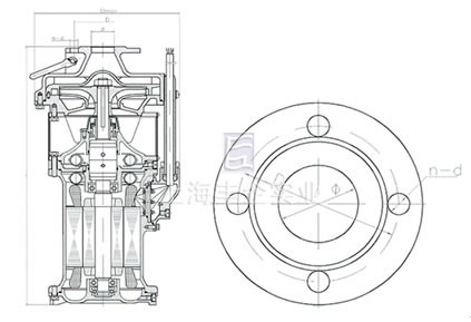 QYF160-4-3不銹鋼潛水電泵 外形尺寸圖