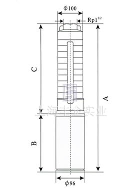 SP5不銹鋼多級深井潛水電泵外形尺寸圖