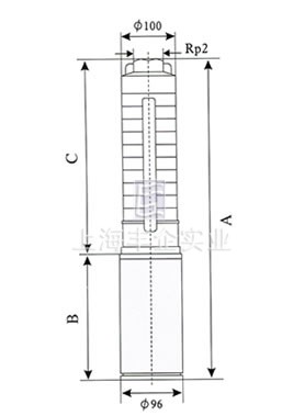 SP8不銹鋼多級深井潛水電泵外形尺寸圖