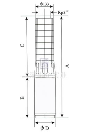 SP17不銹鋼多級深井潛水電泵外形尺寸圖