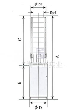 SP60不銹鋼多級深井潛水電泵外形尺寸圖