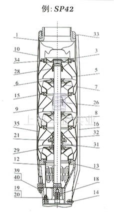 SP42潛水泵 結(jié)構(gòu)圖