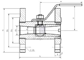 Q41F廣式法蘭球閥結(jié)構(gòu)圖