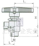 Q13SAF-64內螺紋角式球閥 結構圖