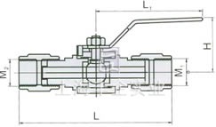 QG·M1壓力表球閥 結(jié)構(gòu)圖