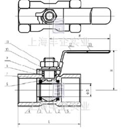 Q11F一片式球閥 結(jié)構(gòu)圖