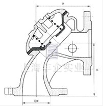 100A 角型定水位閥 結(jié)構(gòu)圖