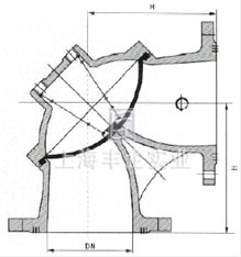 100S 角式排泥閥 結(jié)構(gòu)圖