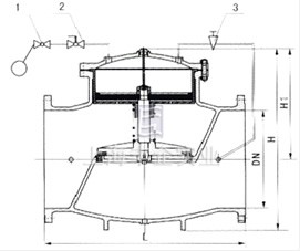 100X活塞式遙控浮球閥 結(jié)構(gòu)圖