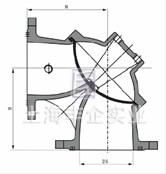 100S角型隔膜式排泥閥 結(jié)構(gòu)圖