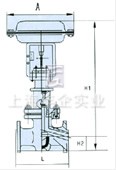 襯氟塑料氣動(dòng)波紋管調(diào)節(jié)閥 結(jié)構(gòu)圖2