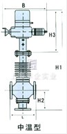 電動(dòng)三通合流、分流調(diào)節(jié)閥 結(jié)構(gòu)圖1