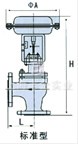 氣動薄膜角式單座調(diào)節(jié)閥外形尺寸圖2