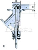 氣動(dòng)罐底調(diào)節(jié)閥 外形尺寸圖2