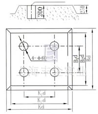  硬性聯接基礎預留螺栓孔