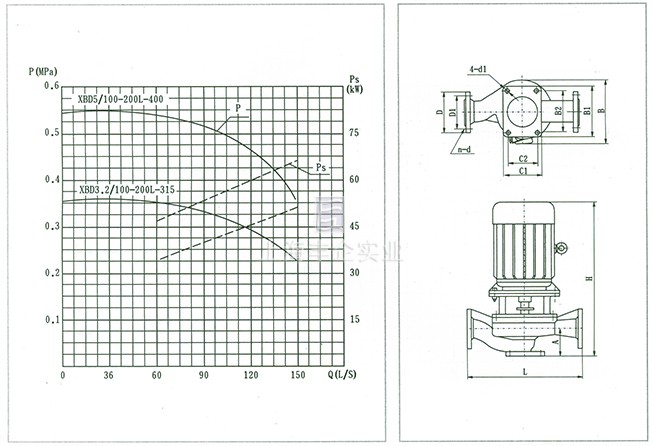 XBD***/100-200L-***消防泵 結(jié)構(gòu)說明