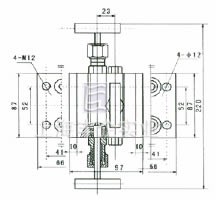 1151-1.6/32PT型三組閥外形尺寸圖