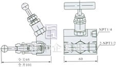 EN5-2 EF-2 二組閥 外形尺寸圖