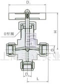 QJ-1C氣動管路截止閥 外形尺寸圖