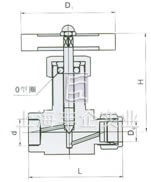 QJ-3氣動(dòng)管路截止閥 外形尺寸圖