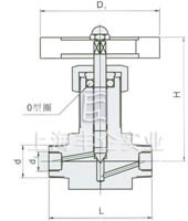 QJ-5內(nèi)外雙螺紋氣動(dòng)管路截止閥 外形尺寸圖