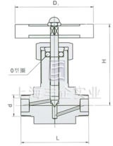 QJ-7外螺紋氣動(dòng)管路截止閥 外形尺寸圖