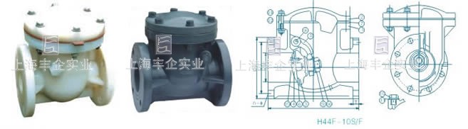 H44F工程塑料止回閥外形尺寸圖