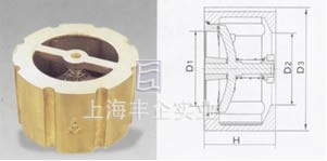 H72X黃銅對夾消聲止回閥外形尺寸圖