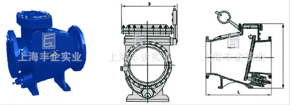 HH44微阻緩閉止回閥外形尺寸圖